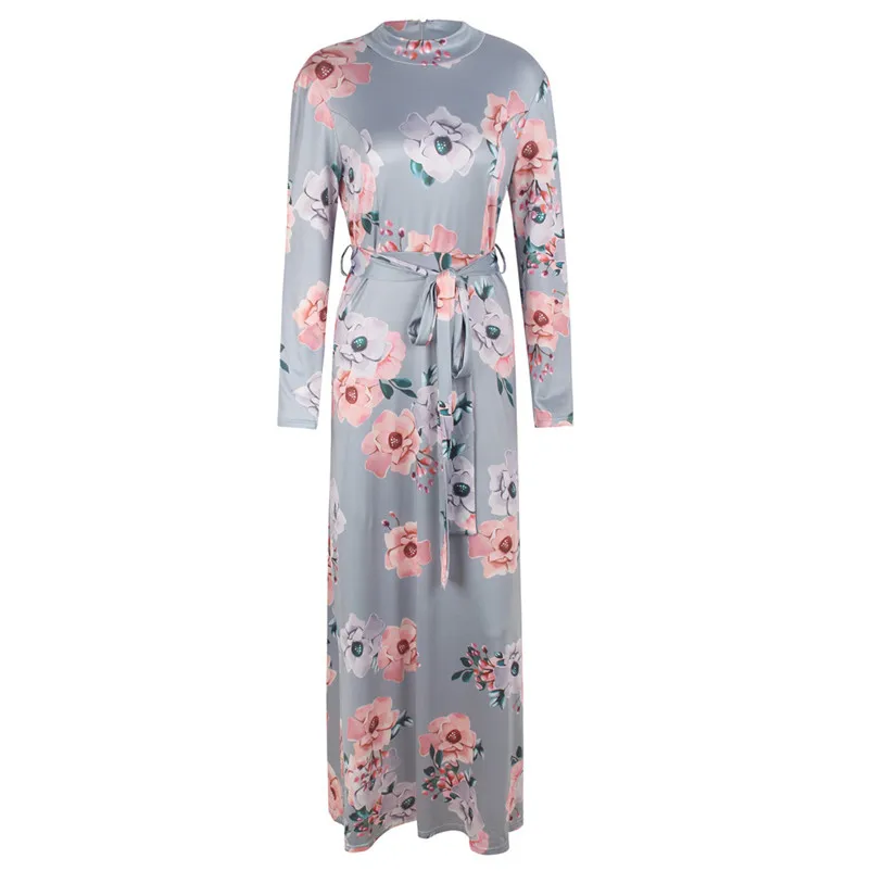 Fashion dress women Autumn Winter 2018 Casual Boho Maxi Dress Ladies Holiday Long Sleeve Long Sleeve Dress vestido O04#N (7)