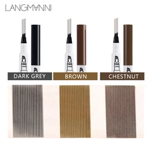 Kiss beauty водостойкая ручка для татуажа бровей с вилкой жидкая подводка для бровей Карандаши для выделения стойкий для бровей оттенок корейская косметика