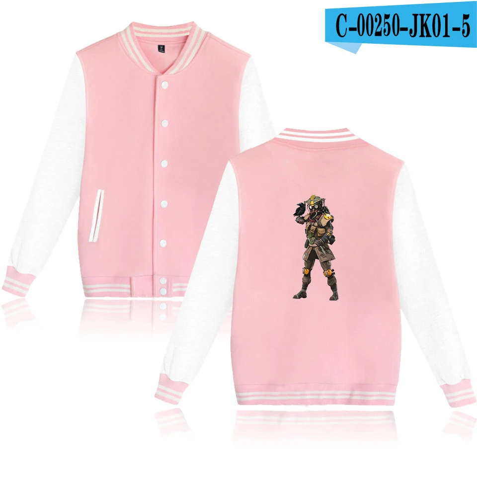 Pink Apex куртка Мужская/Женская Повседневная Apex Legends бейсбольная форма модная Apex черная зимняя теплая куртка - Цвет: Pink