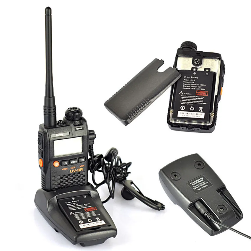 1 шт. Dual Band двухстороннее радио Амадор UV3R baofeng UV 3R иди и болтай Walkie Talkie “иди 10 км 2 Вт