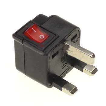 

EU US UK AU Universal Power Plug Converter Travel Adapter With LED Main Switch Convert World Plug Black