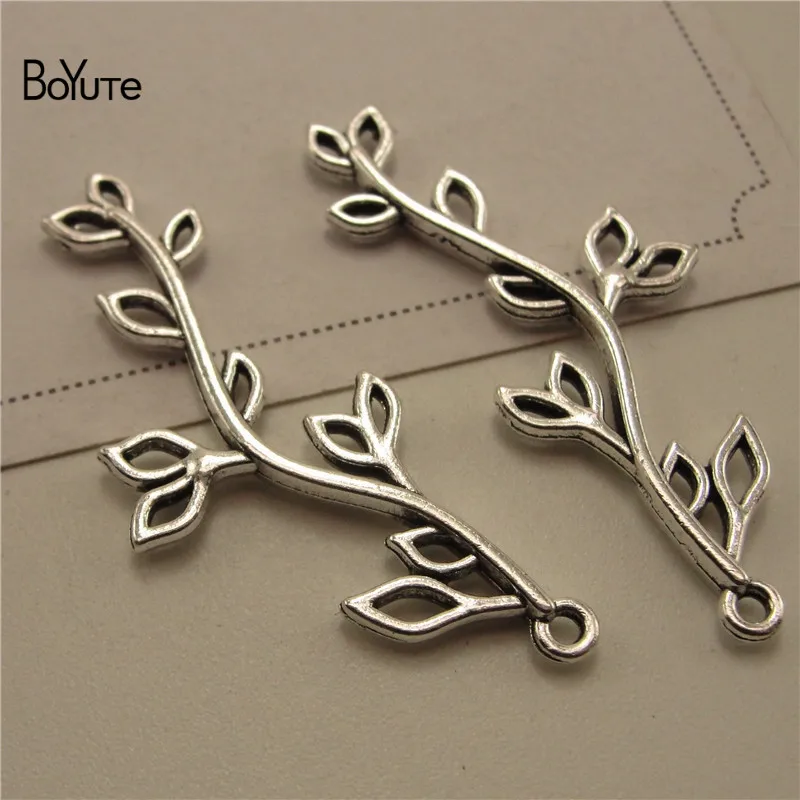BoYuTe (100 PiecesLot) Metal Alloy Bird Twig Connector Pendant Charms Vintage Diy Hand Made Jewelry Accessories Wholesale (6)