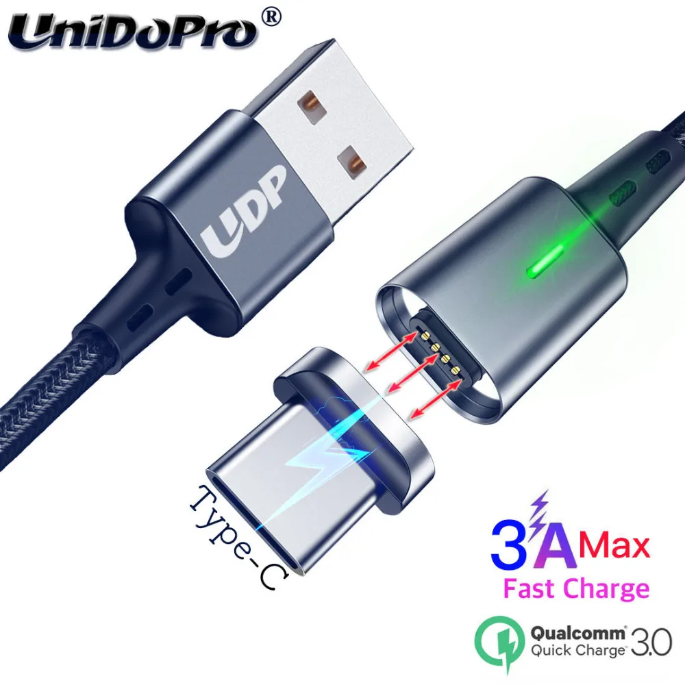 

QC 3.0 3A Magnetic Fast Type C Charger Data Cable for Huawei P20 / P20 Lite P30 Mate 20 20X 10 Pro Honor V20 10 9 Note 8 Nova 4