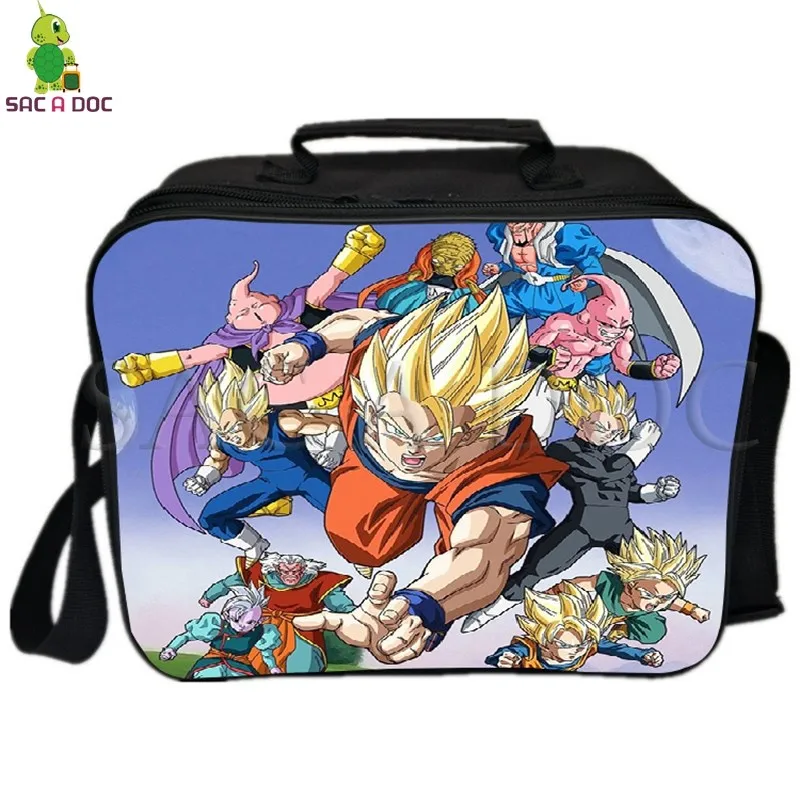 Dragon Ball Z Супер Саян Гоку Vs Frieza обед мешок свежий держать сумка холодильник теплоизоляционные Мешок Пикник походная сумка через плечо