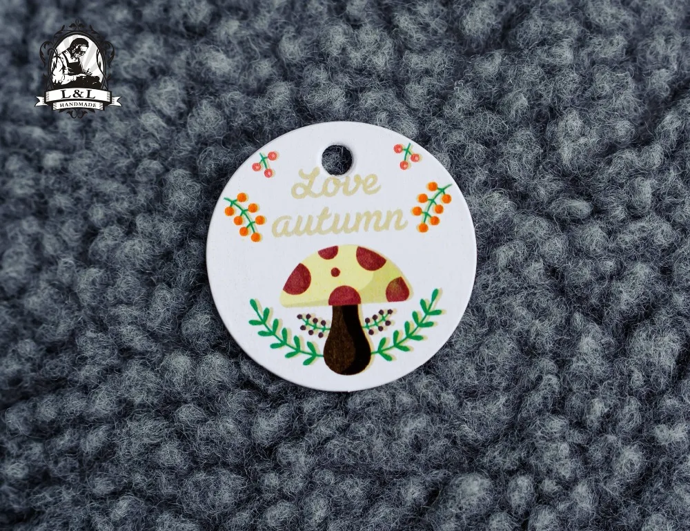 

200 pcs 3.5cm round kraft/white paper Literature and art label honey favor tags candy favor tags