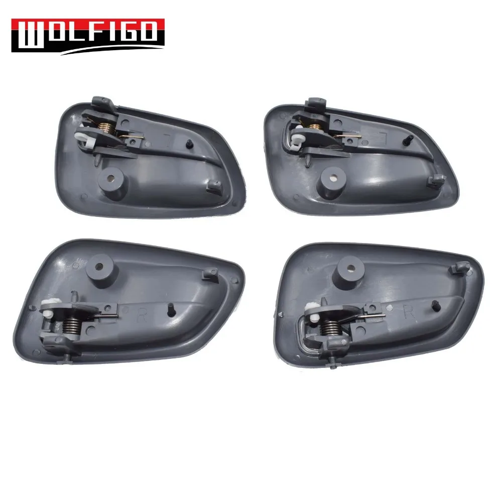 WOLFIGO New Inside Door Handles Left Right Front For 1999 2002001 2002 2003 2004 Chevy Tracker Dark Gray Color