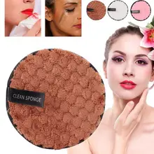 Косметическая губка из микрофибры для макияжа лица, для смешивания, спонж для снятия многоразовые Двусторонняя уход за кожей лица салфетки для снятия макияжа текстильная салфетка Красота