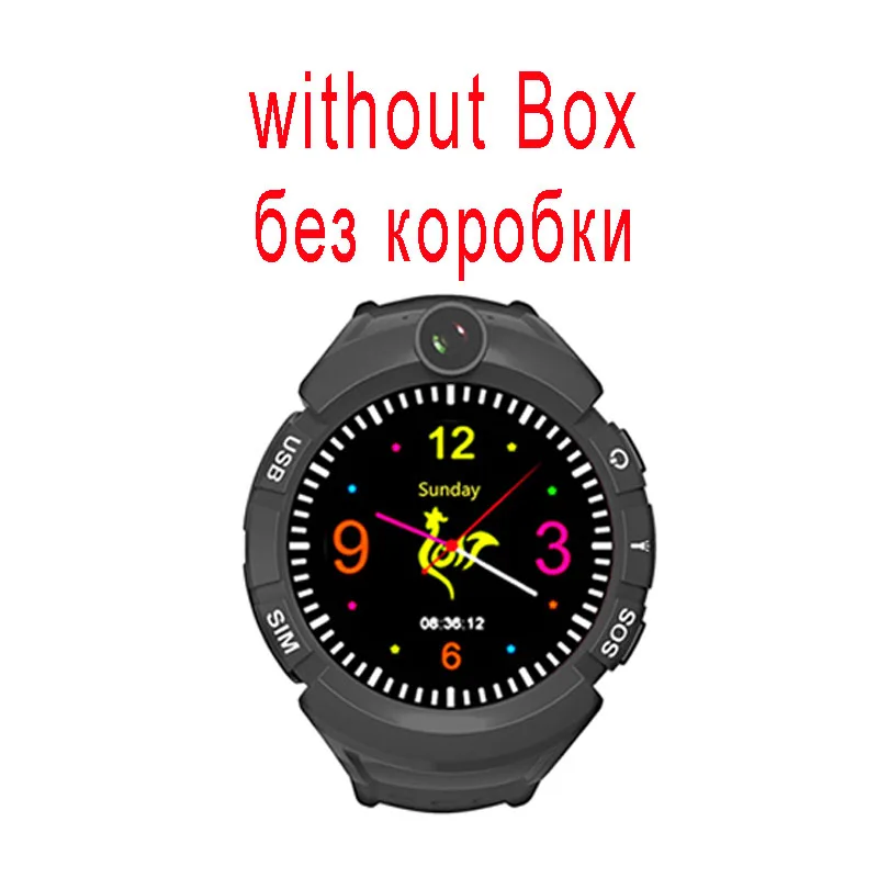 Vm50 Q360 Детские умные часы с Камера gps WI-FI местоположение ребенка smartwatch SOS анти-потерянный монитор трекер детские наручные PK Q528 - Цвет: Black without BOX