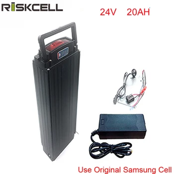

Ebike rear rack battery 24v 20ah electric bicycle lithium battery 24v 700w battery for electric bike +Power lights +Tail lights
