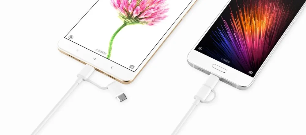 Xiaomi 2 в 1 Micro usb type-c кабель для быстрой синхронизации и быстрой зарядки данных type C зарядный кабель для M6 huawei samsung Asus LG