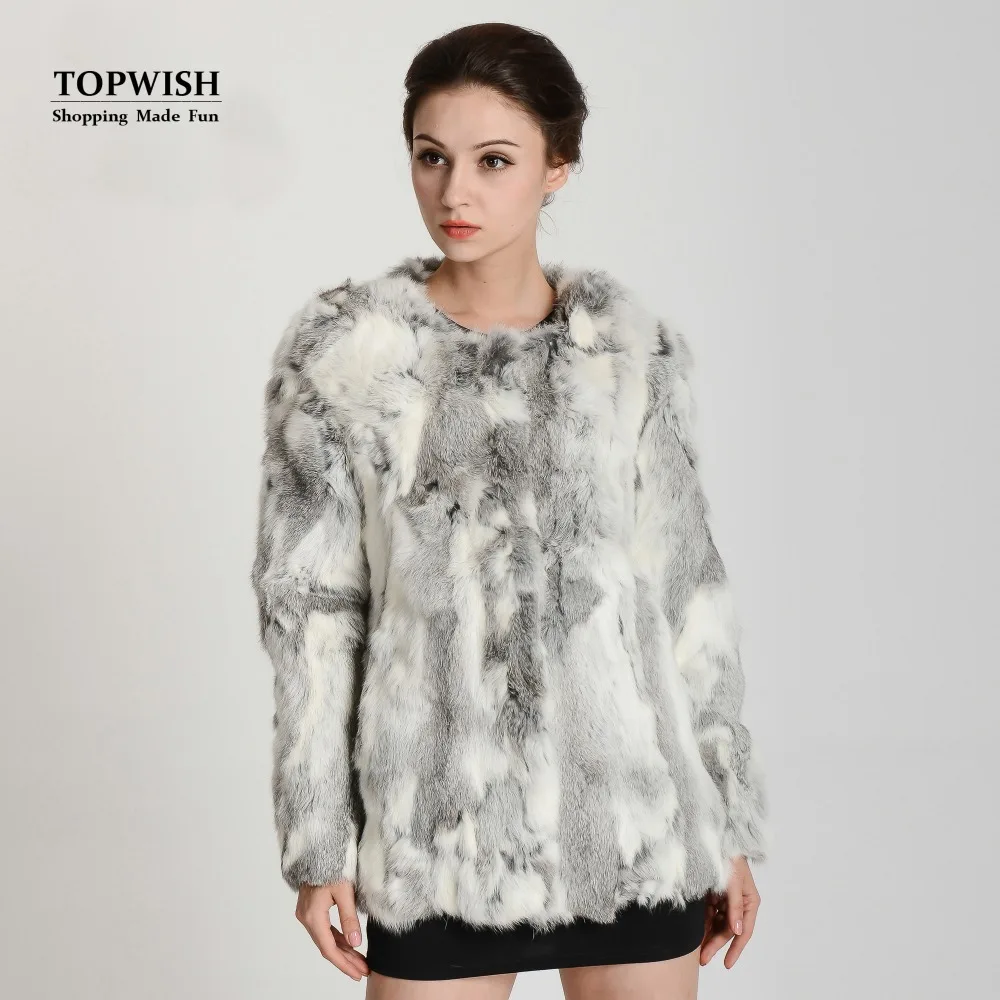 Oferta! abrigo de piel auténtica de conejo de alta calidad cálido chaqueta de piel de conejo natural envío gratis THP125 abrigo de invierno para mujer|real rabbit fur coat|rabbit jacketrabbit fur -