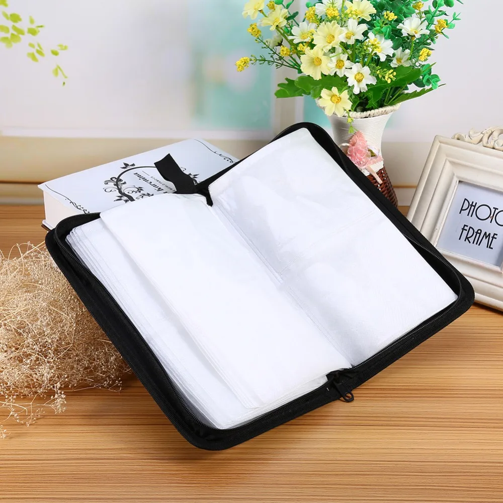 

80 Disc CD DVD Wallet Holder PU Leather Storage Cover Organizer Record Collection Wallet Media Storage Bag