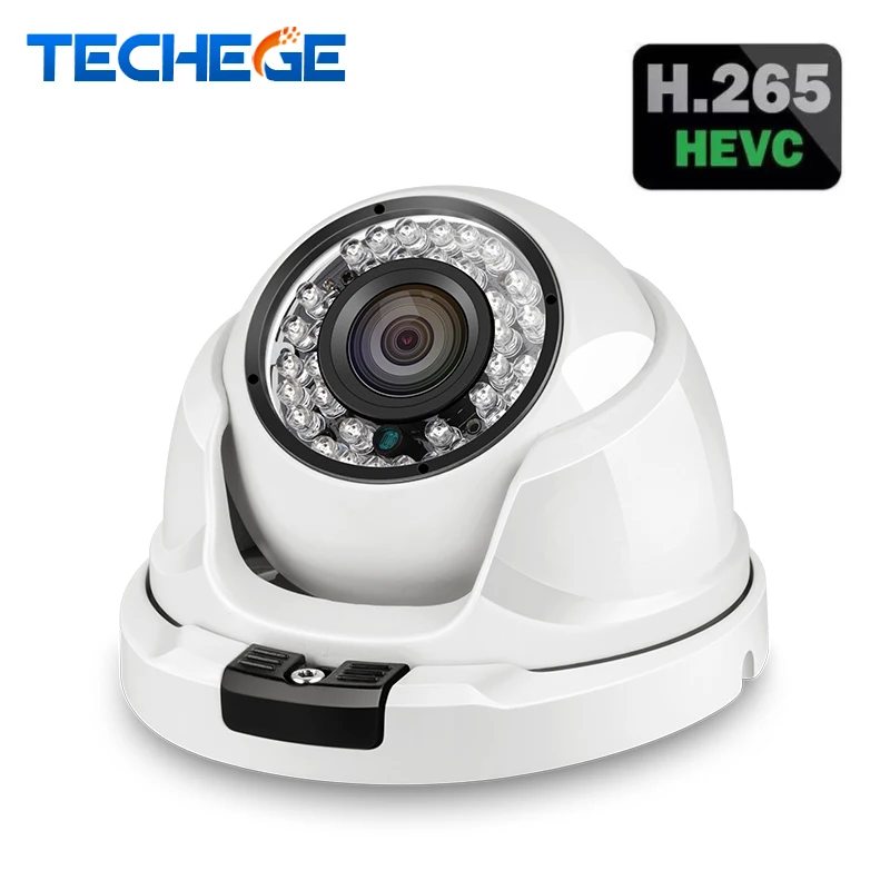 

Techege H.265 4MP 2592*1520 Dome IP Camera Surveillance Video Camera Onvif RTSP Email Alert CCTV Camera DC 12V 48V PoE Option