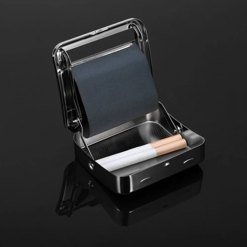 Metal Automatic Cigarette Tobacco Weed Smoking Smoke Roller Rolling Machine Box Case Tin Tobacco ...