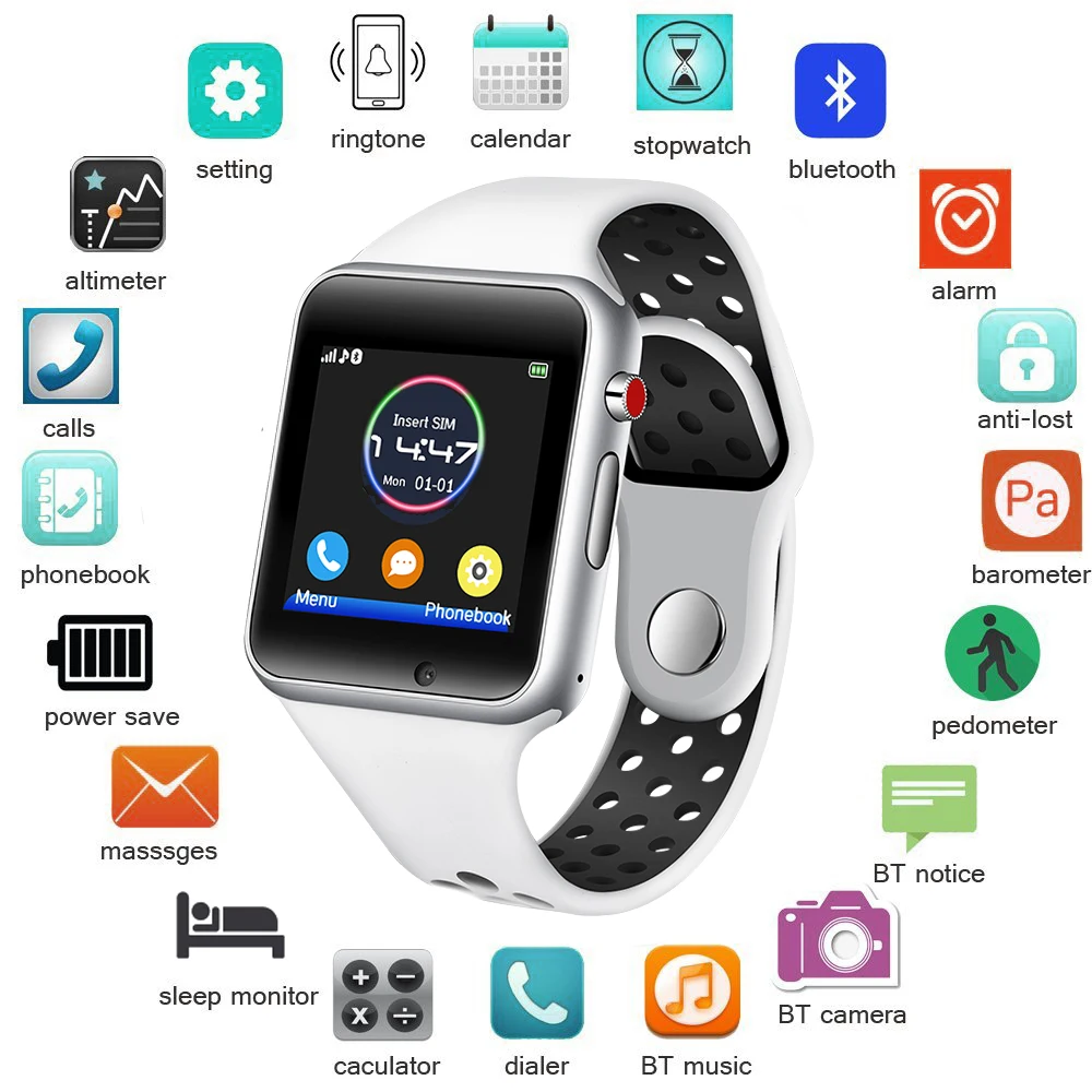 

LIGE Smart Watch Men Women Sport Smart Watch Bluetooth Music Player Sedentary Reminder Call smartwatch Support SIM TF card+ Box
