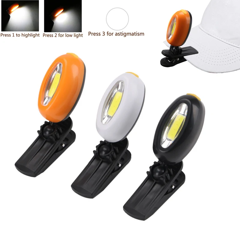 

Mini Head Lamp COB LED Cap Hat Clip Light 3 Modes Waterproof For Outdoor Fishing DX88