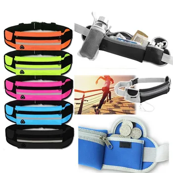

2019 Hot Sale Outdoor Sports Pockets Waterproof Sports Belt Waist Bag Travel Sport Ptachwork Polyester Purse Mens Womens Unisex