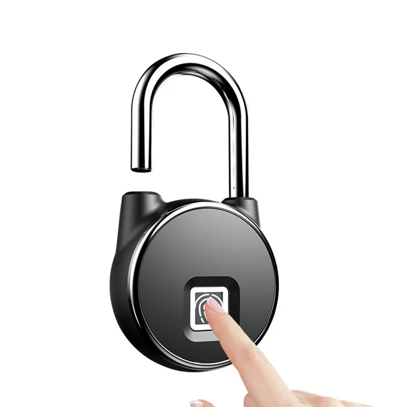 

Fingerprint Lock Smart Keyless USB Rechargeable Access IP65 Waterproof Anti-Theft Security Padlock Door Luggage Case Lock