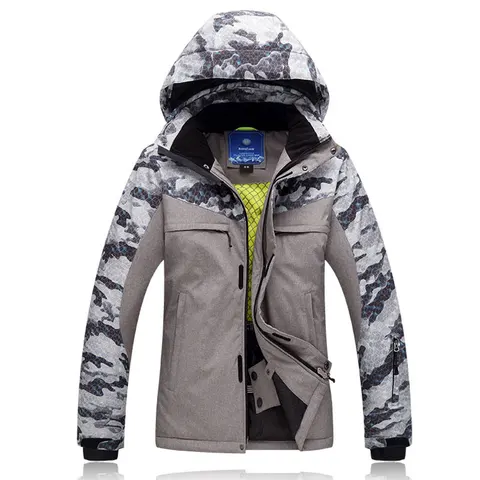 Respirável à Prova de Vento Terno de Esqui de Inverno ao ar Livre dos Homens à Prova Placa de Esqui Coreia do Estilo Nova Impressão Água Dupla Jacket Frete Grátis d’
