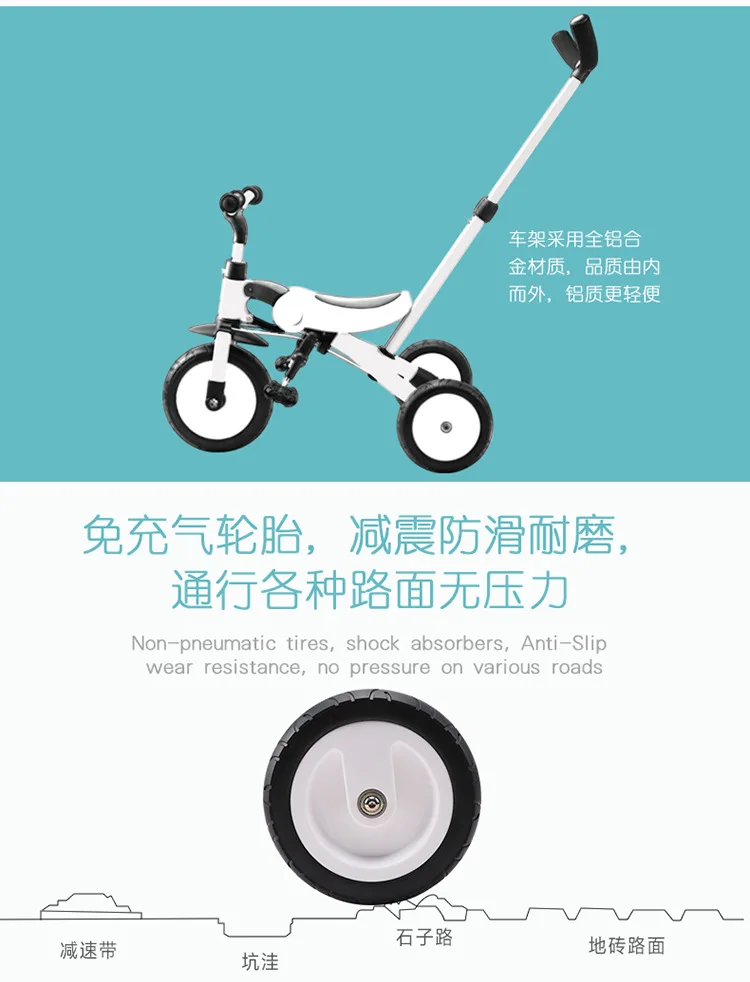 Discount New Balance Car Tricycle 3 In 1 Riding And Sliding TF1 Deformable Dual Mode Bike Kids Indoor Outdoor Tricycles SA-08 6