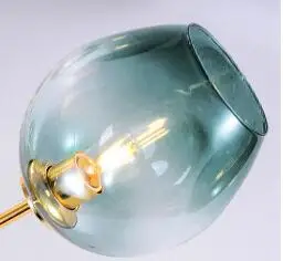 Adelman современный Лофт стеклянный шар подвесной светильник роскошный Волшебный луч ветка люстра гостиная магазин светильник ing светильник - Цвет абажура: Blue