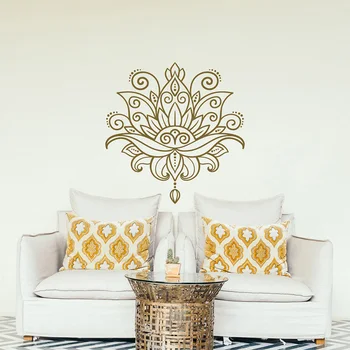 

Lotus Mandala Wall Decal- Yoga Vinyl Wall Decal Morrocan Pattern Boho Bohemian Bedroom Decor- Lotus Flower Wall Decal A12-026