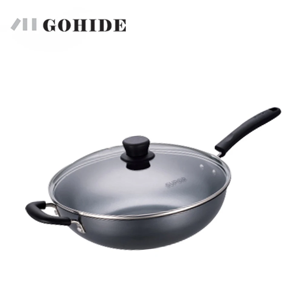 DUH покрытие Wok Fc30t12 Fc32t12 30 см/32 см чугунный вок посуда для приготовления пищи горшки