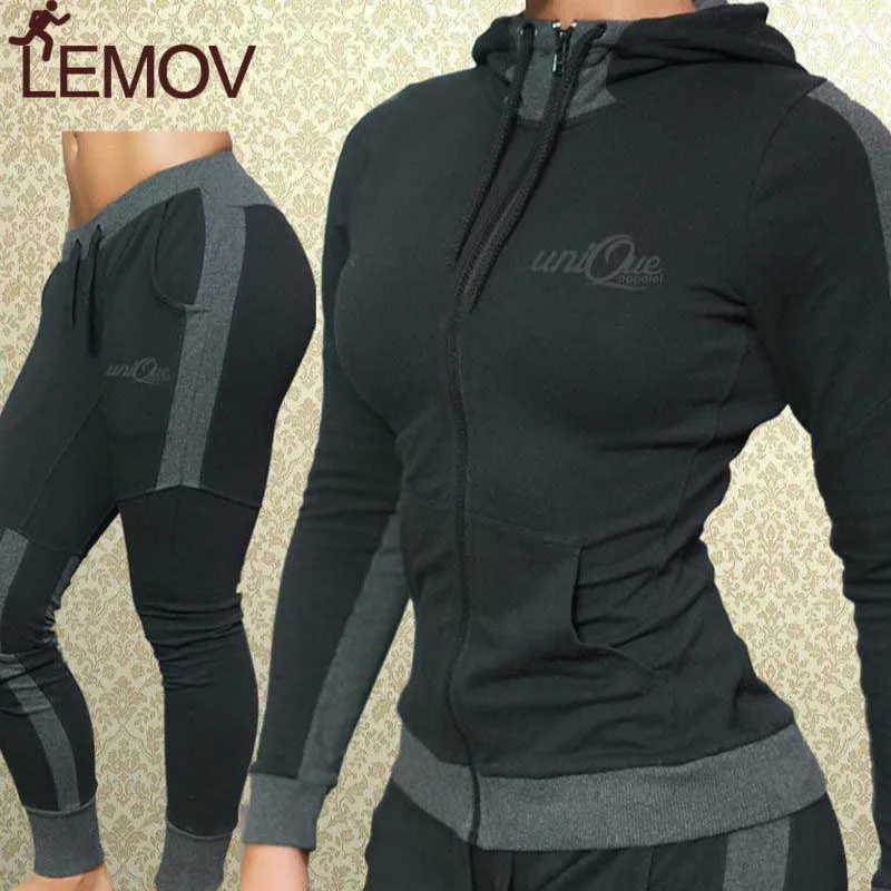

Women Outfits 2 Piece Running Set Hooded Sweatshirts with Pants Solid Slim Casual Sweat Suit Matching Sets for Women Tracksuit