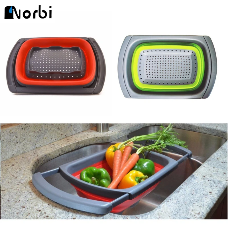 Kitchen Colander Vegetable Fruit Strainer Extendable Handle Over the Sink Strainer Folding Drain Basket Kitchen Sink Accessories Kitchen Colander Vegetable Fruit Strainer Extendable Handle Over the Sink Strainer Folding Drain Basket Kitchen Sink Accessories