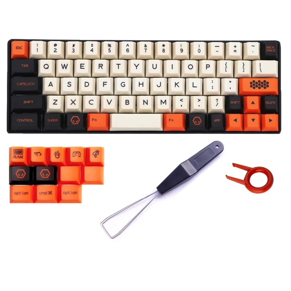 

PBT Keycaps Carbon 78 Keyset for 67 Keys Filco Minila Air Mechanical Keyboard Dye-Sublimated Cherry Profile With Keycap Puller