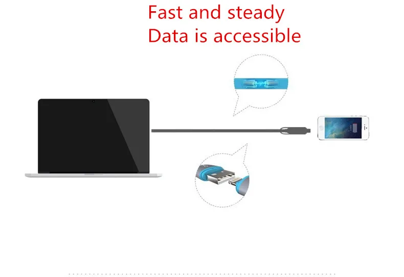 XQF Двухканальные рации подарок 1-2 в 1 освещение Micro USB кабель для iPhone лапша комбо-кабель для зарядки 100 см для Эндрюс