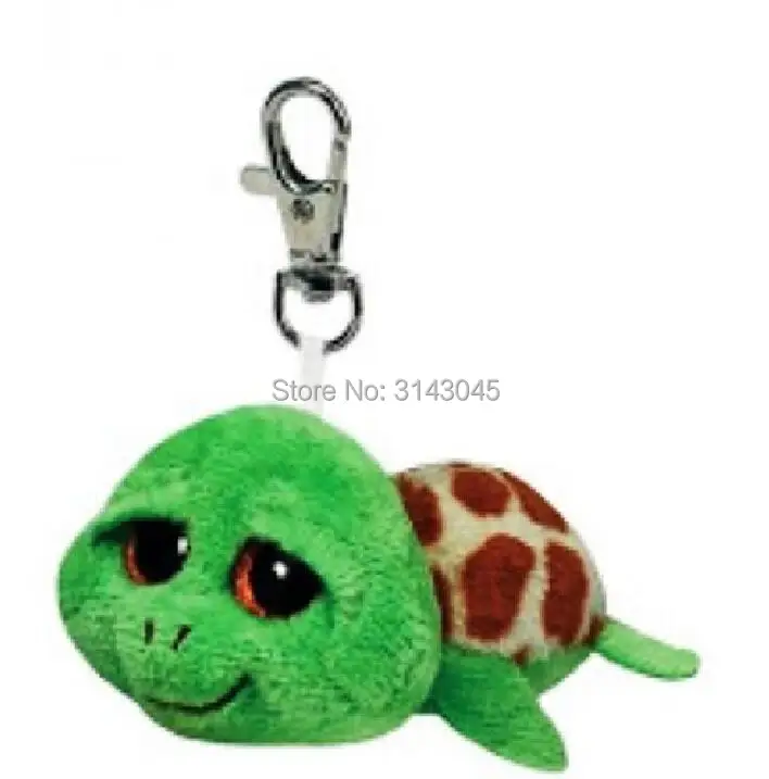 

3" Ty Beanie Boos Zippy the Green Turtle Keychain Clip Cinder Pendant Plush Toys Children Birthday Christmas Gifts