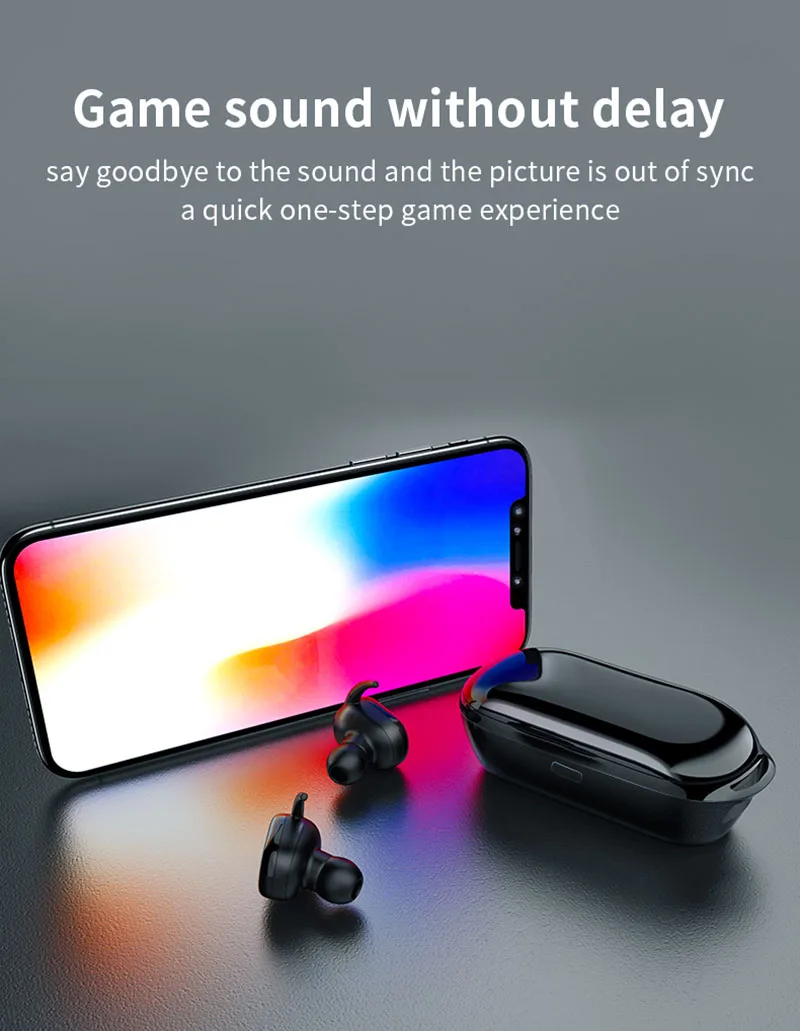 T2C Wireless Headphones TWS Bluetooth Earphones gaming Headset Sports Earbuds earpiece For mobile Phones with micphone box case  (8)