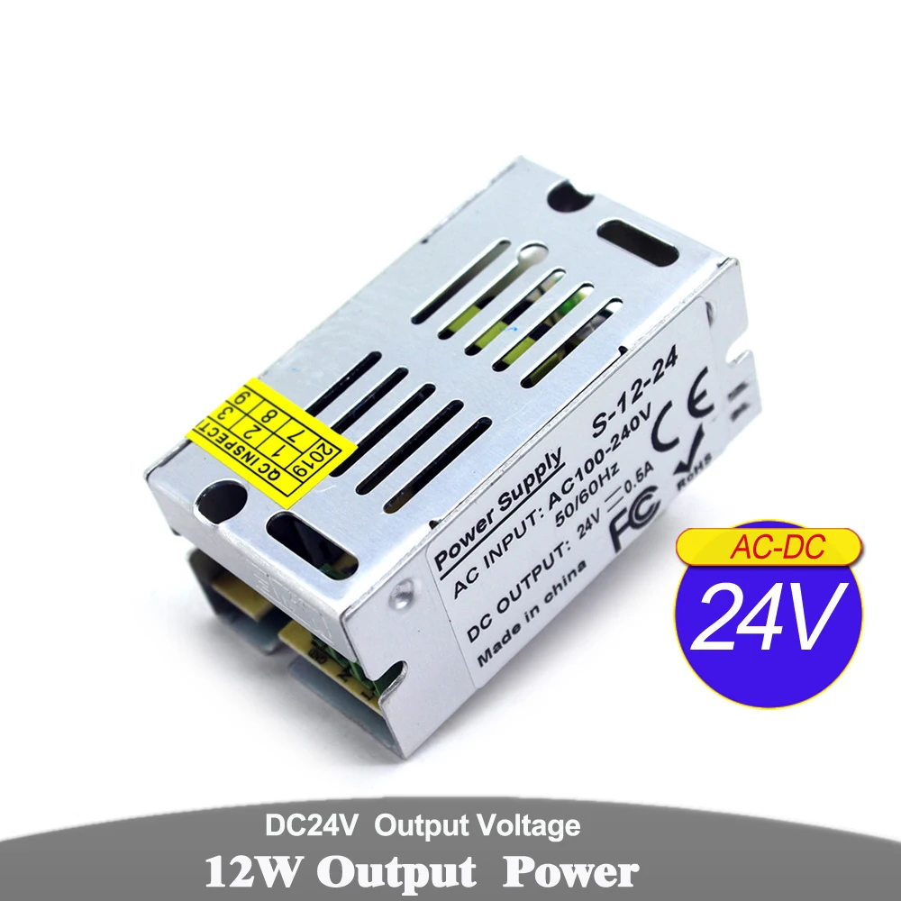 12V 24V выключатель питания 12W 15W светильник ing Transformers 100 240v AC к DC12V DC24V источник для
