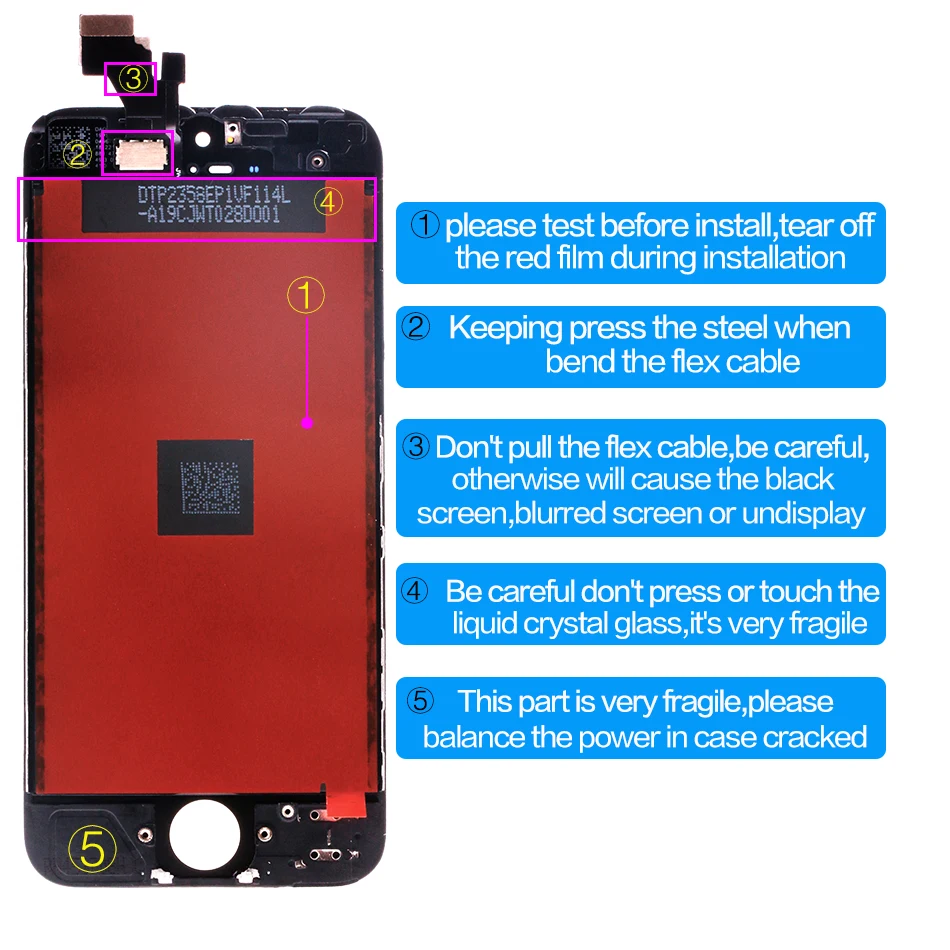 ЖК экран для iPhone5/5C/5S/SE дисплей с сенсорным экраном дигитайзер в сборе Замена iphone 5