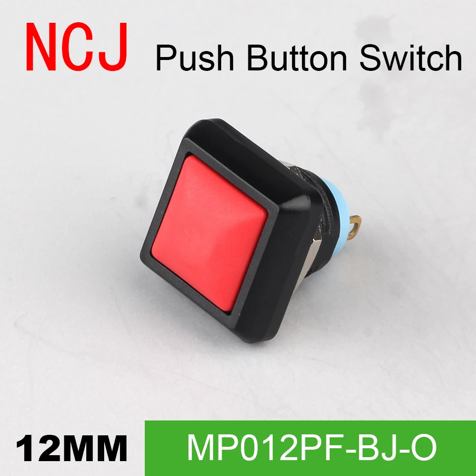

NCJ MP12 PC Square Push Button Switch Momentary seven color 2A