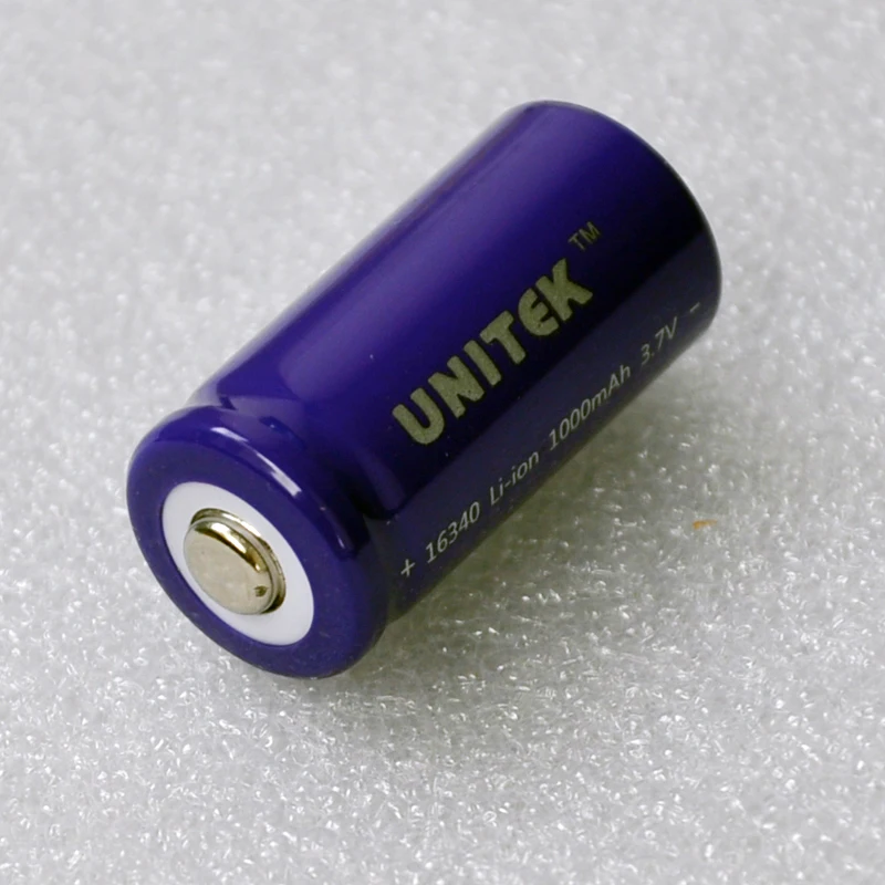 Литий ионный аккумулятор UNITEK 16340 3 7 1000 мАч 12 20 шт./лот|battery 1000mah|cr 123li-ion battery |