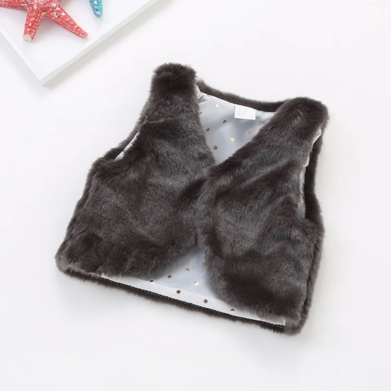 Baby girls clothes winter Baby Faux fur vest Winter jacket for newborn baby Babies winter Fashion top Fit for 1-24Months
