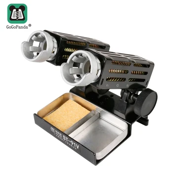 

ST-91V High Quality Soldering Iron Support Stand Station Metal Base 2 Hole with 1 Sponge