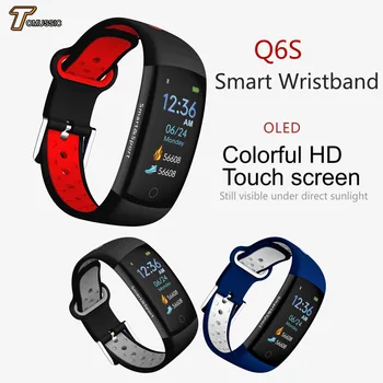 

Smart Wristband Q6S Sport Watch Bracelet IP68 Waterproof OLED HD Touch Screen Sleep Activity Fitness Tracker Heart Rate Monitor