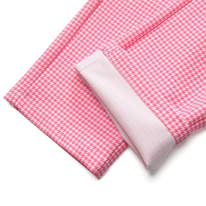 Women Plaid Check Golf Pants Breathable 