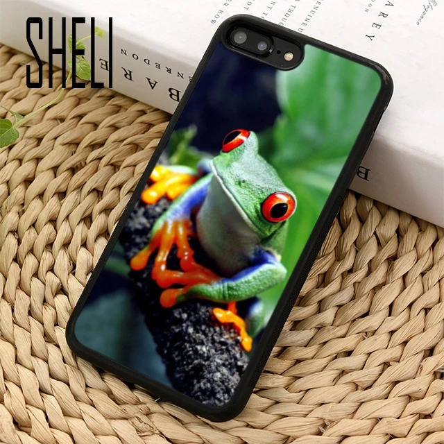 Чехол для телефона с рисунком в виде животного SHELI frog чехол iPhone 5 6 6s 7 8 plus 11 pro X XR XS max
