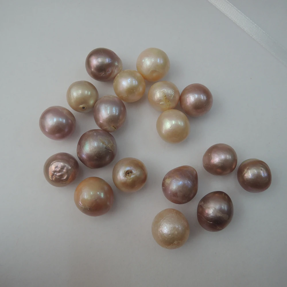 

100% nature freshwater loose pearl with near-round shape