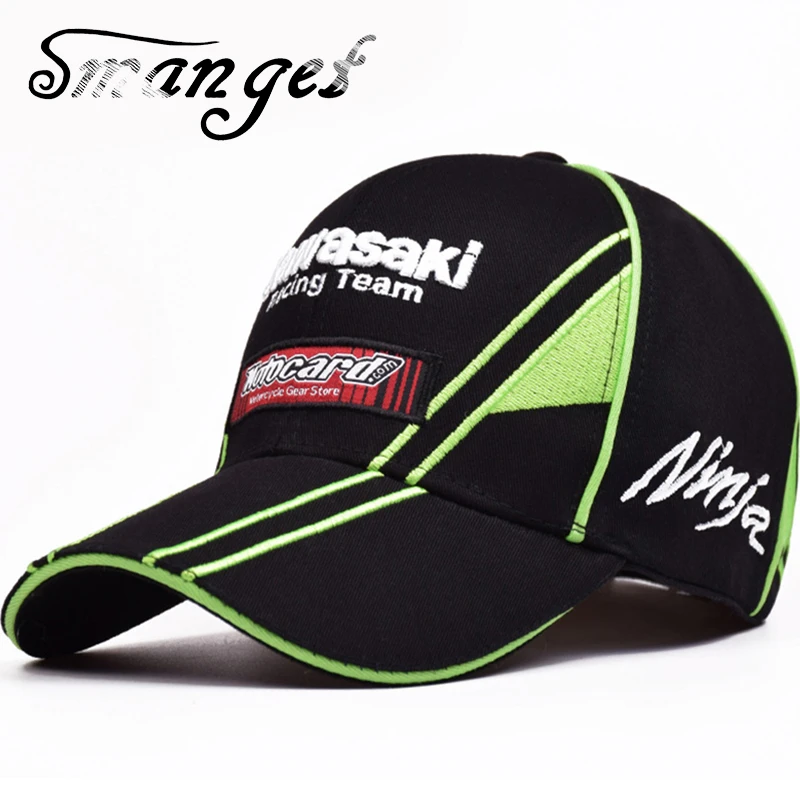 SMANGET MOTO GP Kawasaki 76 motocicleta gorra de béisbol 3D Motocard letras bordadas sombreros Ninja 76 carreras sombreros Rossi gorras deportivas| Gorras de béisbol| -