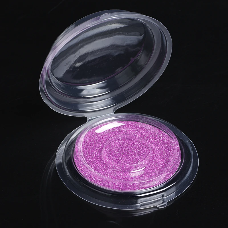 

30/50/100pcs Disposable Empty Clear False Eyelash Case storage,Round Shape DIY Eyelashes holder Blister Package Rose red card