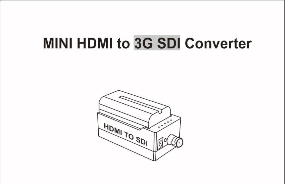 MiraBox Design Battery Converter HDMI to SDI Adapter SD HD-SDI 3G-SDI Multimedia 1080p HD Video Converter Portable Mini Size (2)