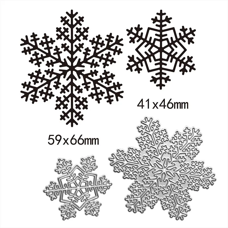 Рождественские штампы металлические Вырубные штампы трафареты для поделок Скрапбукинг альбом Рождественская Снежинка Тиснение бумажная карта декоративное ремесло - Цвет: 2pcs