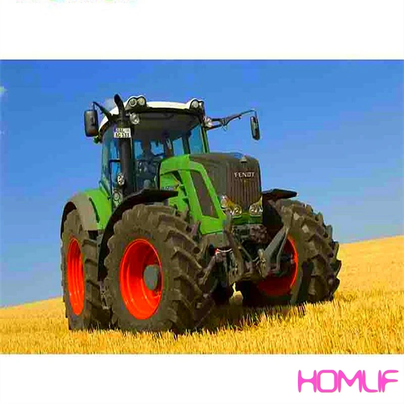 

diamond embroidery Tractor Car Purple Rose Flower diamond painting stitch cross diamond mosaic rhinestones pictures