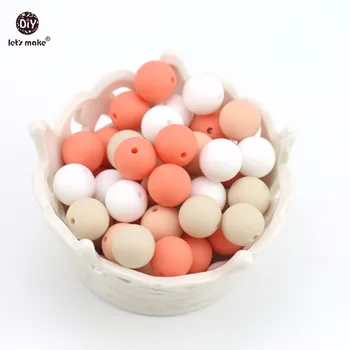 

Let's make Orange Series 10PCS Silicone Can Chew Beads 12mm Safe And Mon-toxic Making Nursing Jewelry Accessories Baby Teether