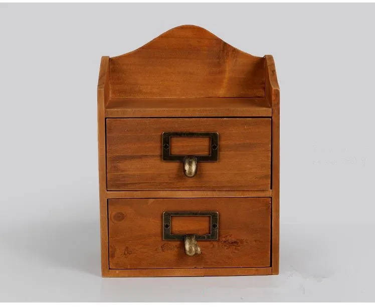 1 шт. органайзер для хранения бытовых украшения дерева косметических Винтаж деревянный футляр для хранения ящик Макияж коробка для
